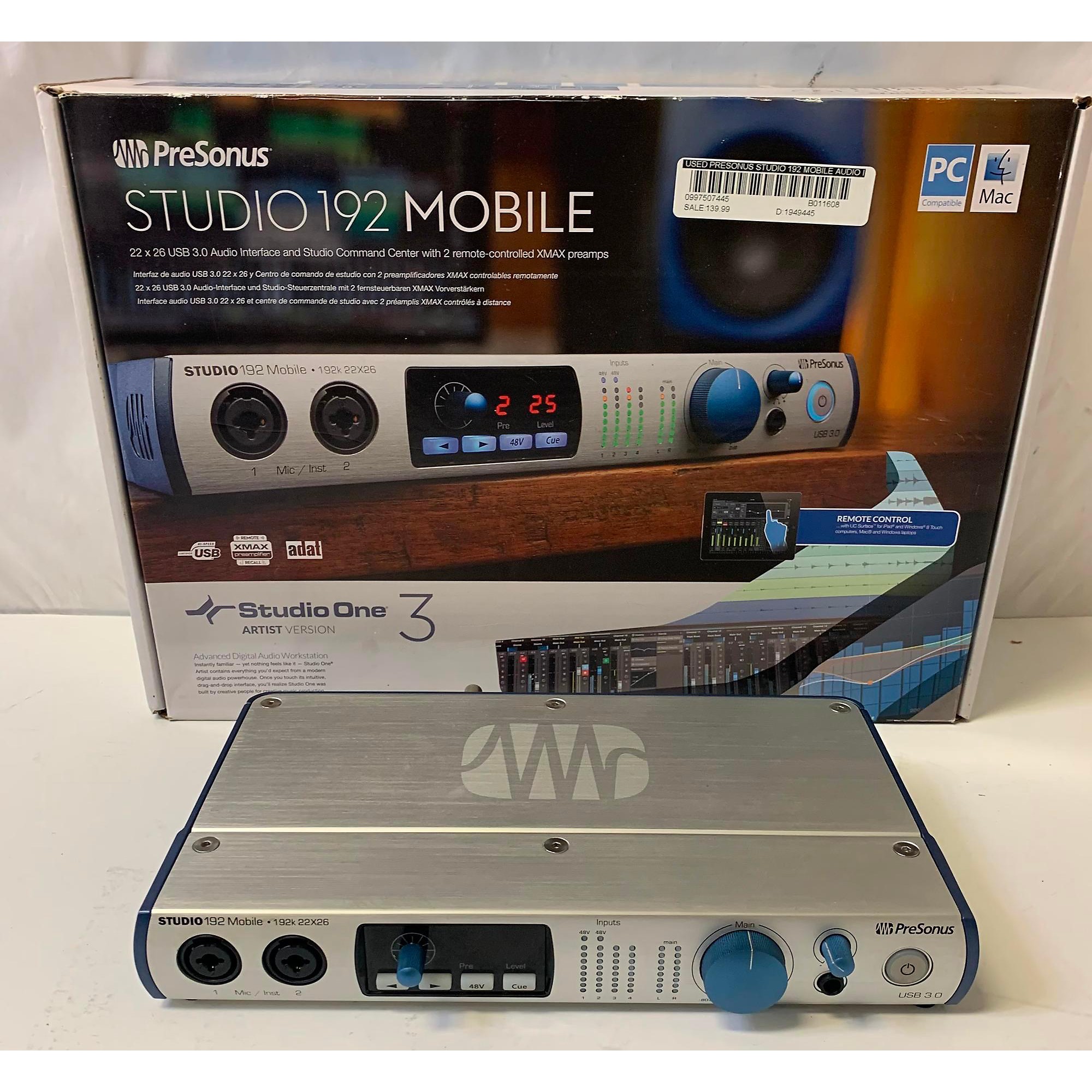 Used PreSonus Studio 192 Mobile Audio Interface | Guitar Center