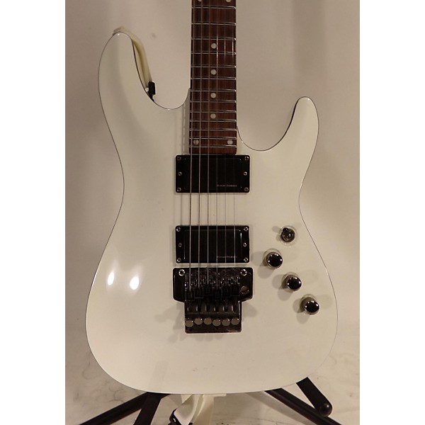Used Schecter Guitar Research C1fR Solid Body Electric Guitar White