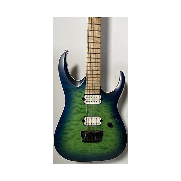 Used Ibanez RGAIX6MQM Solid Body Electric Guitar Green Guitar Center