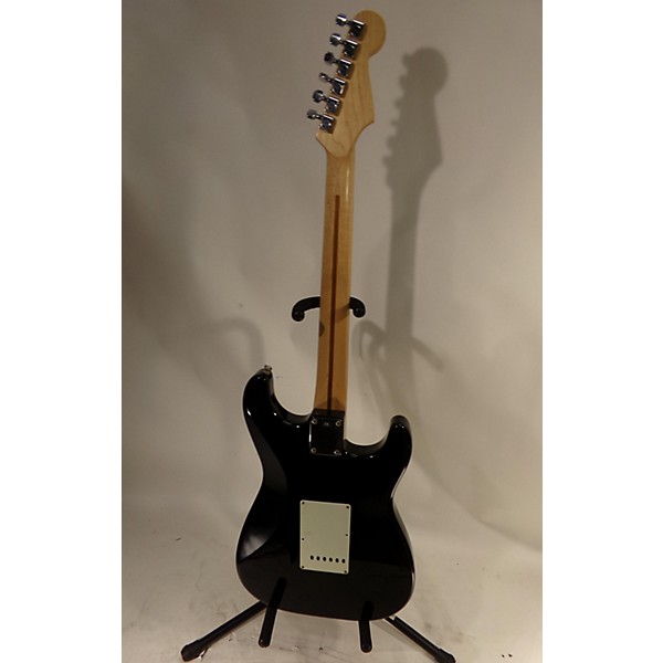 Used Fender 2000s Stratocaster Electric Guitar Black and White Guitar
