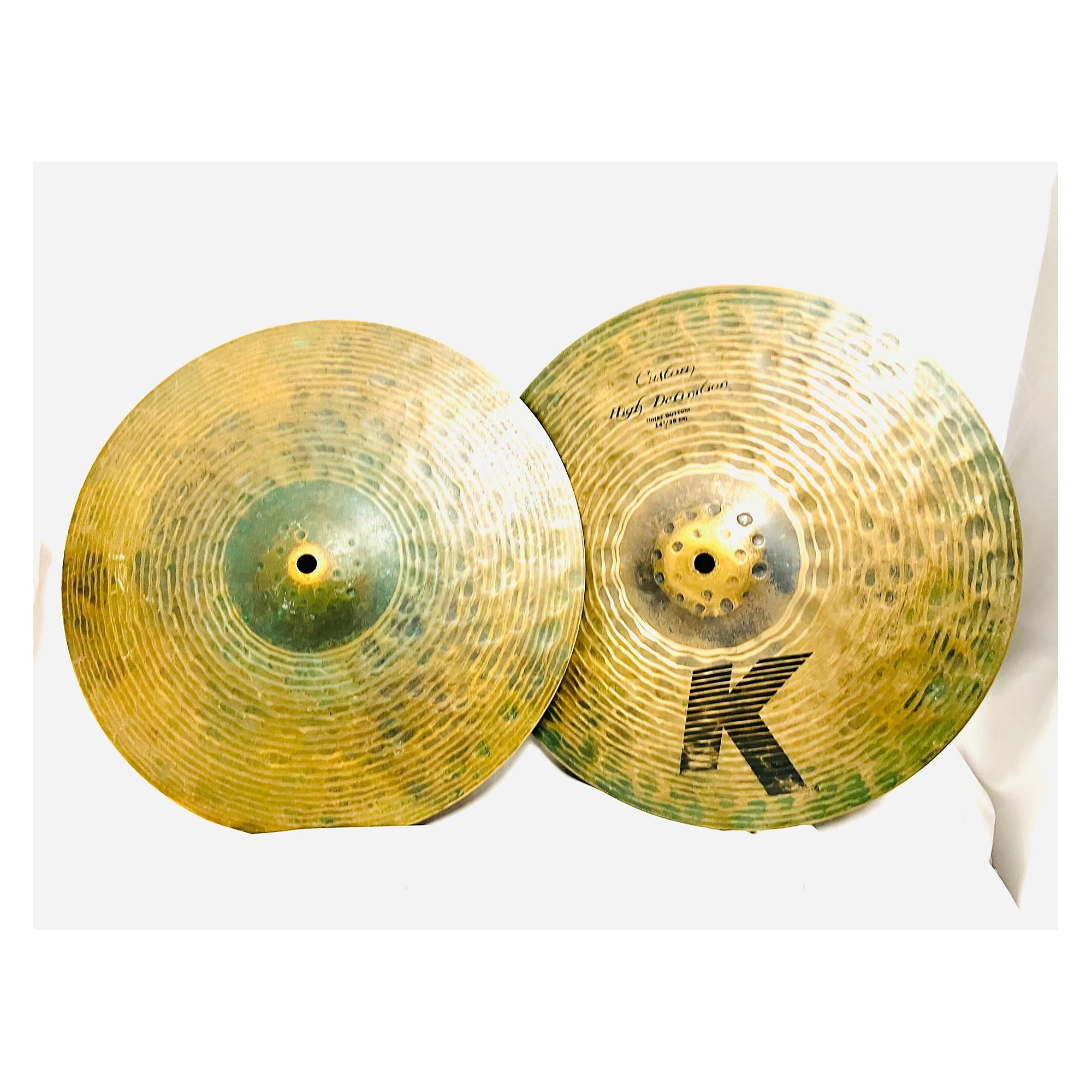 Used Zildjian 14in K Custom Hi Definition Hi Hat Pair Cymbal 33