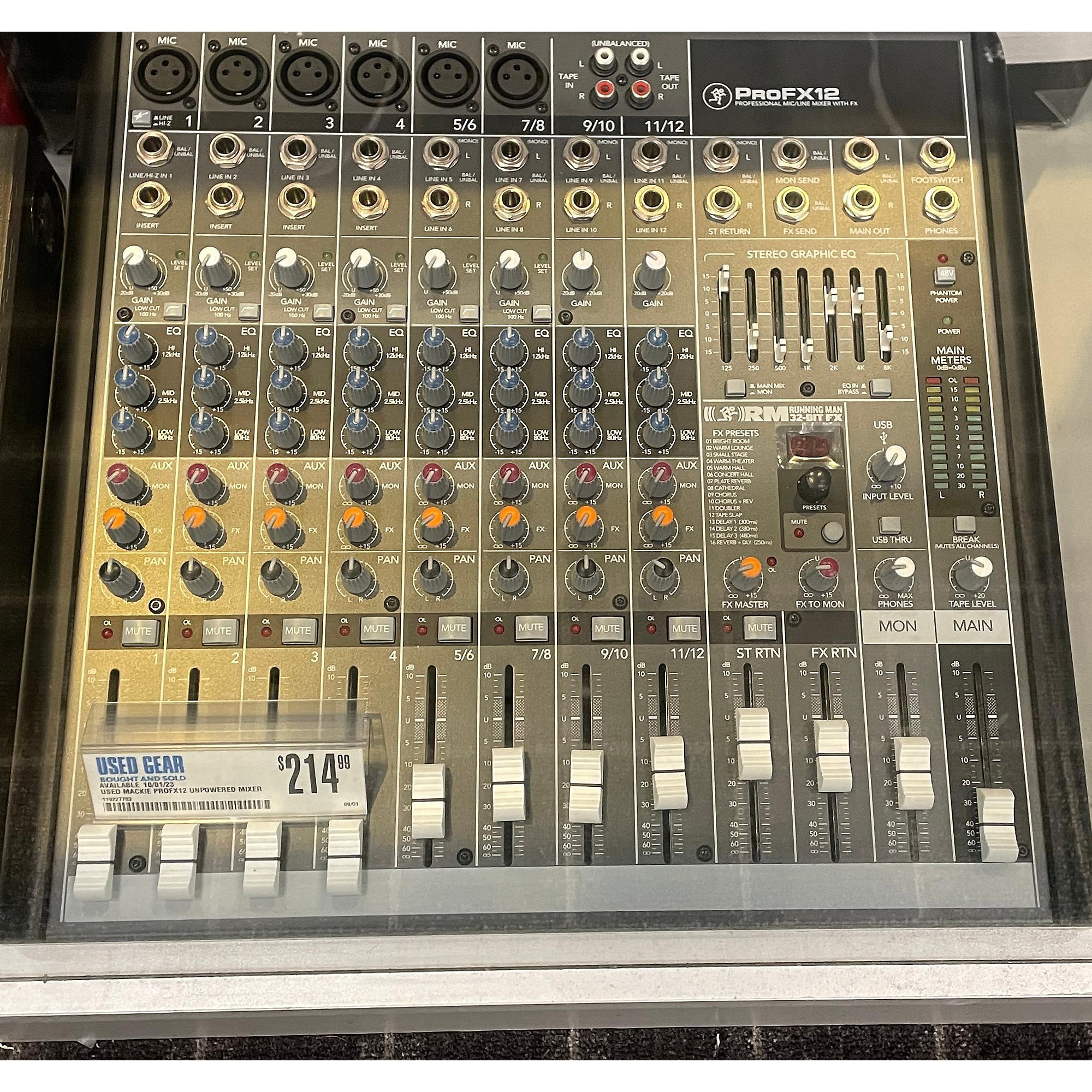 Used Mackie PROFX12 Unpowered Mixer