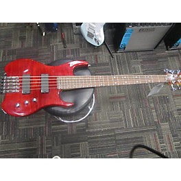 Used Sabian Used PBC GTB355 Trans Red Electric Bass Guitar