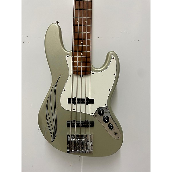 Used Fender Used Fender American Standard Jazz Bass V 5 String Inca Silver Electric Bass Guitar