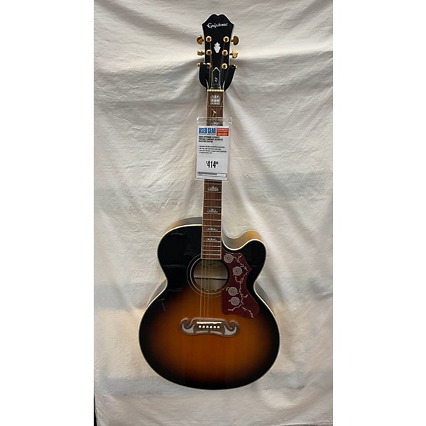 Used Epiphone EJ200SCE Acoustic Electric Guitar Vintage Sunburst