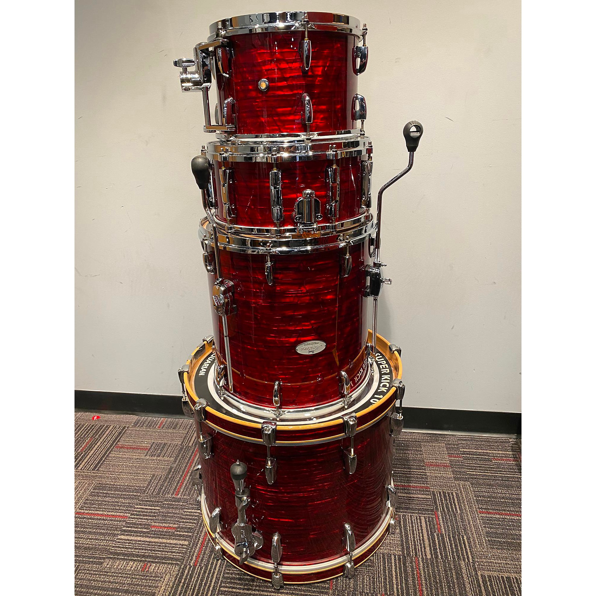 Used Pearl MUSIC CITY CUSTOM Drum Kit Red