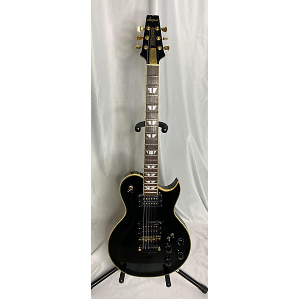 Used Aria Black And Gold Solid Body Electric Guitar