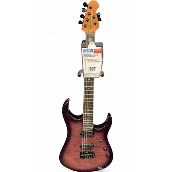 Used Sterling by Music Man jP150D Purple Flame Solid Body Electric Guitar