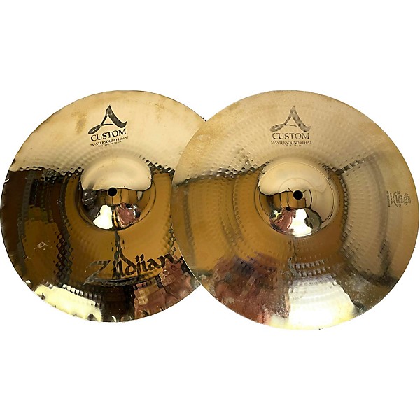 Used Zildjian 14in A Custom Mastersound Hi Hat Pair Cymbal Guitar Center