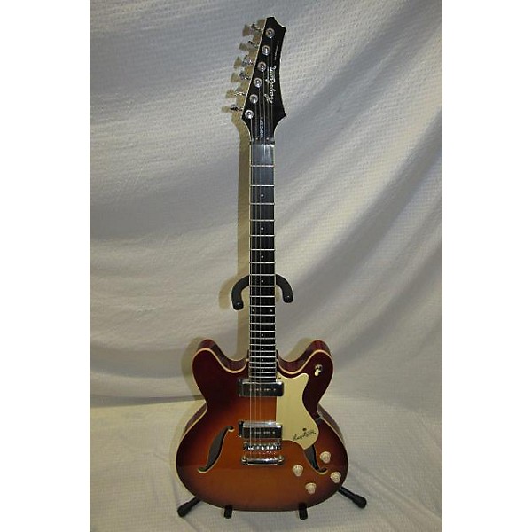 Used Hagstrom Viking IIP P90S Hollow Body Electric Guitar Cherry