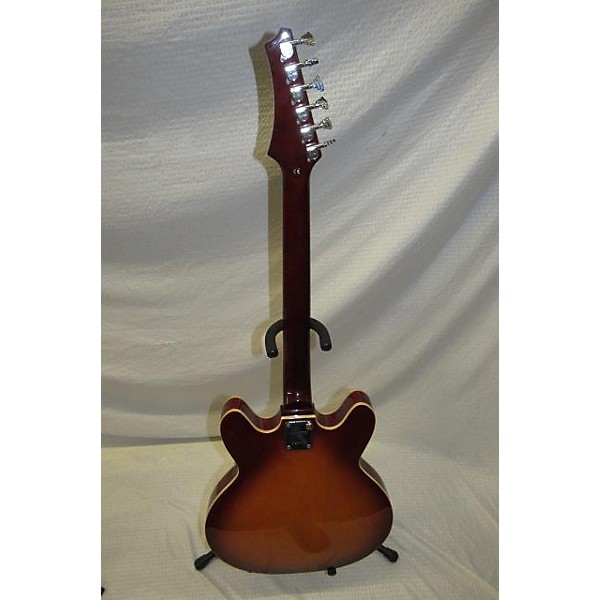 Used Hagstrom Viking IIP P90S Hollow Body Electric Guitar Cherry