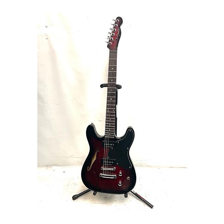 Used Fender TC-90 Hollow Body Electric Guitar Black Cherry