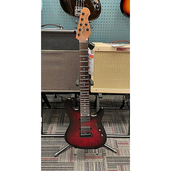 Used Sterling by Music Man Used Sterling By Music Man Cutlass Jason Richardson 7 String Dark Scarlett Burst Satin Solid Bo...