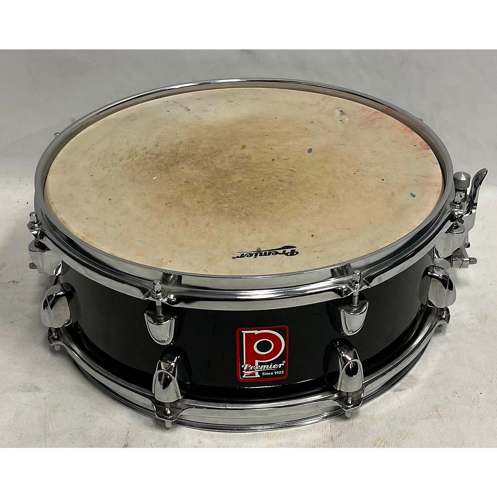 Ginamit na Premier 14X5.5 Snare Drum BlackGinamit na Premier 14X5.5 Snare Drum Black  