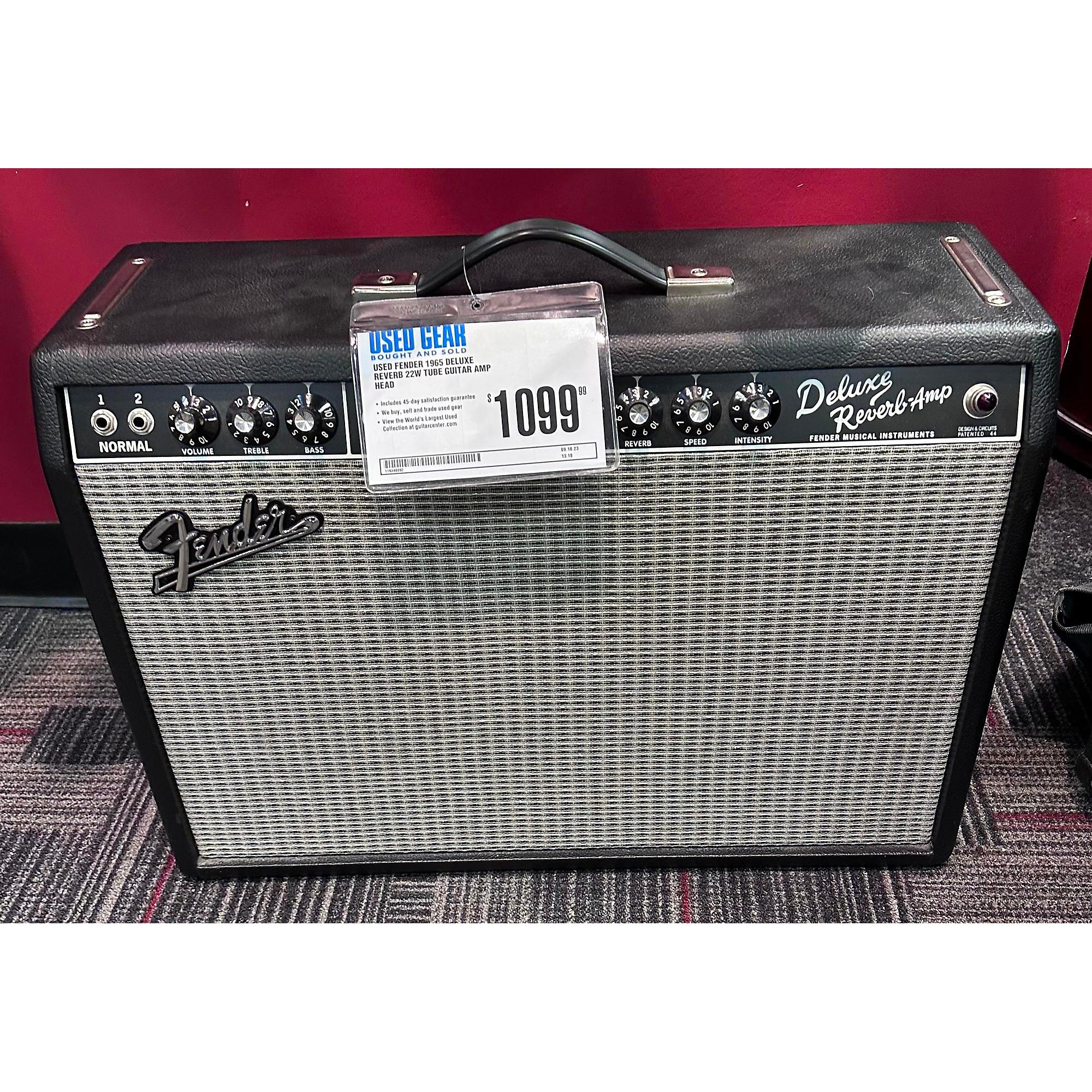 Used Fender 1965 Deluxe Reverb 22W Tube Guitar Amp Head