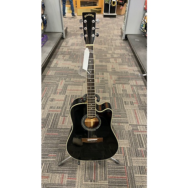 Used Zager ZAD50CEBK Acoustic Guitar Black Guitar Center
