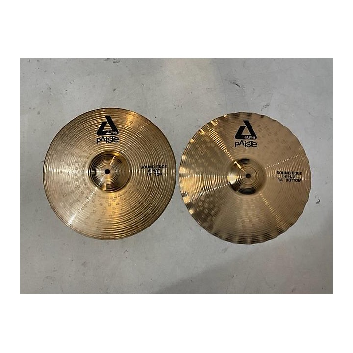 Used Paiste 14in Alpha Sound Edge Hi Hat Pair Cymbal 33 | Guitar