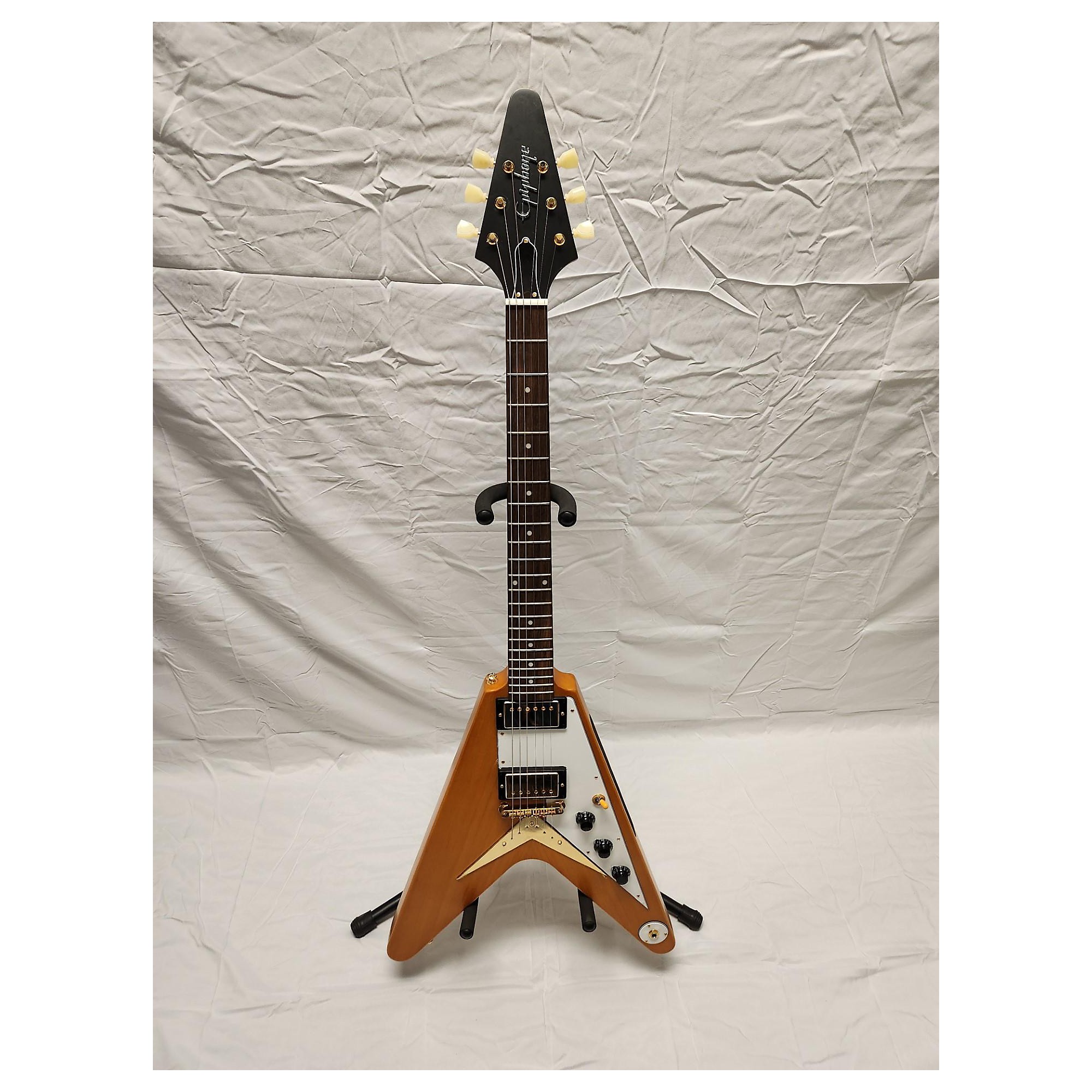 Used Epiphone 1958 Korina Flying V Inspired By Gibson Custom Solid