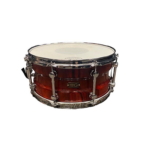 Used Used HHG 6.5X14 Ash Stave Drum Trans Red
