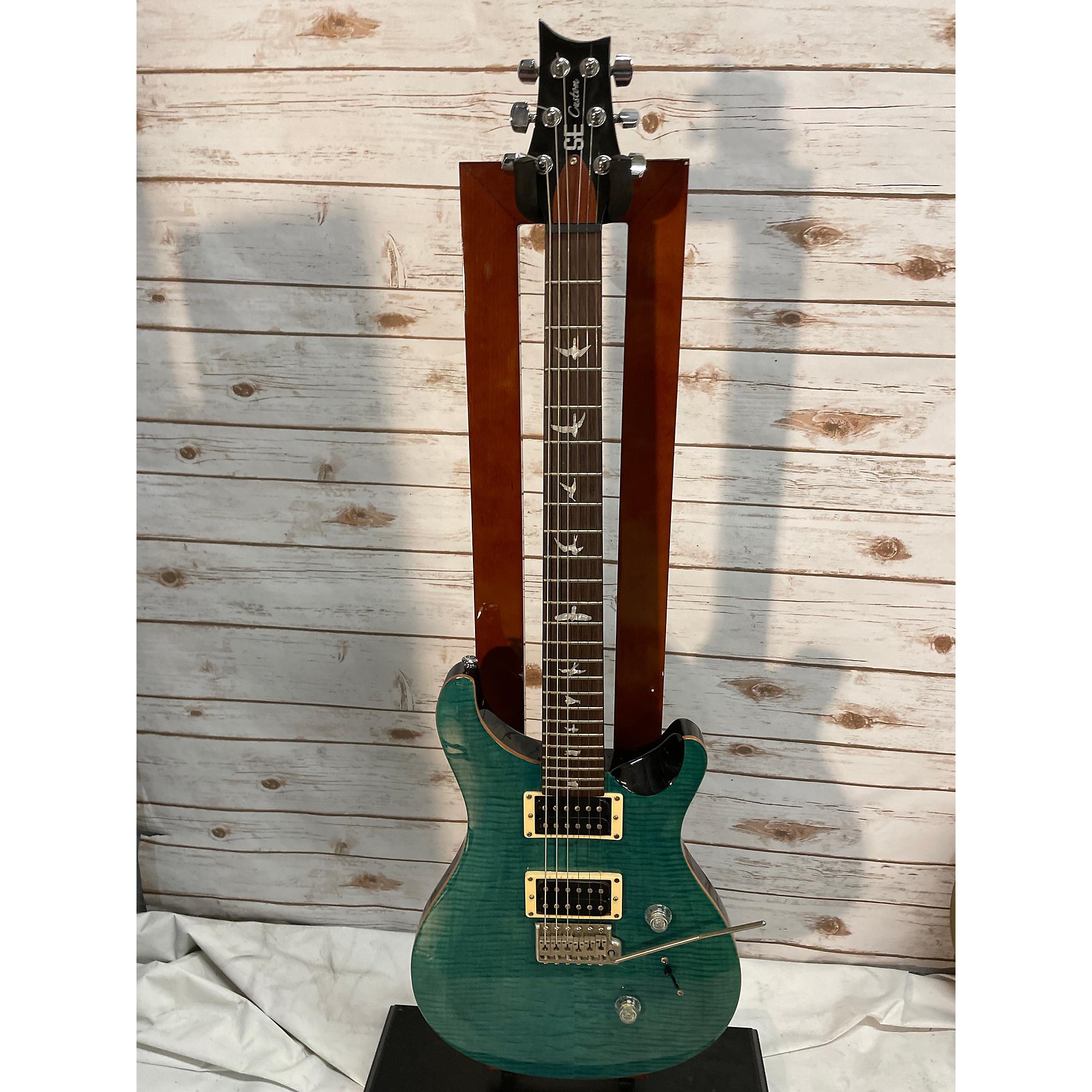 Used PRS SE Custom 24-08 Solid Body Electric Guitar Eriza Verde