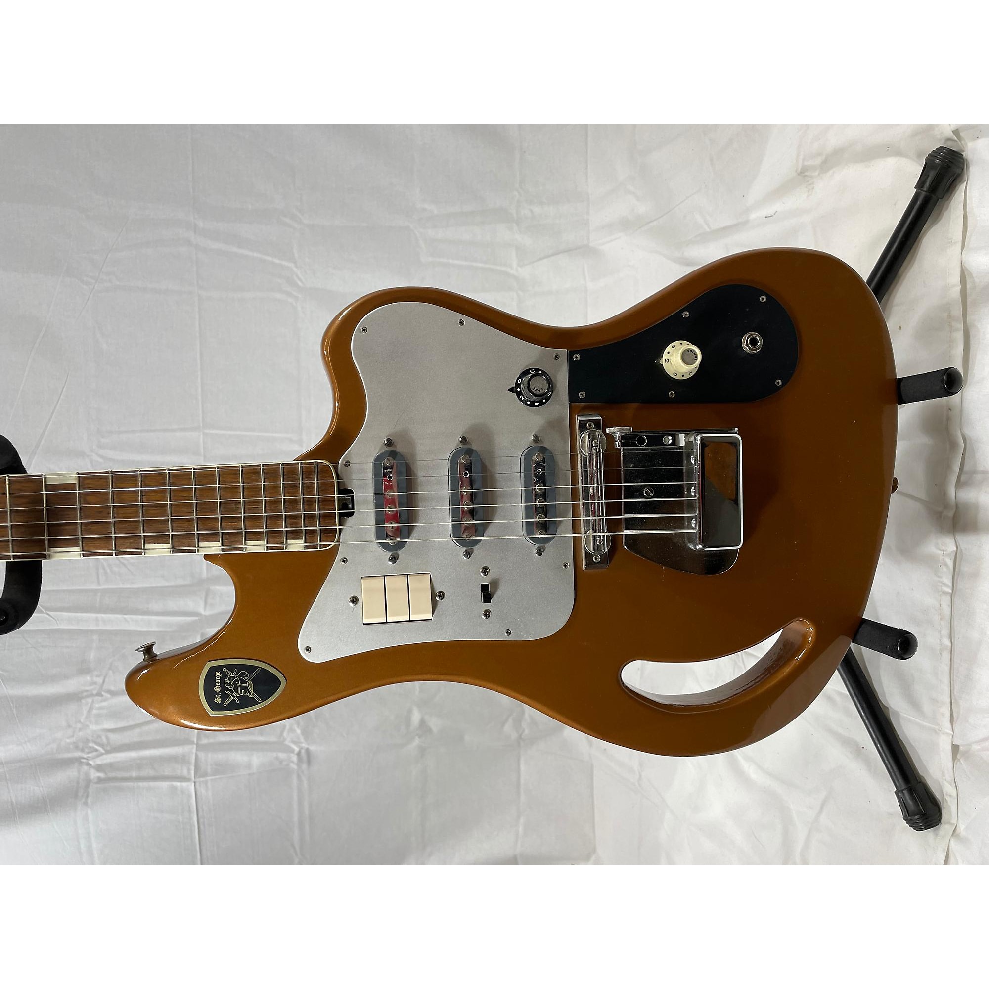 Vintage Teisco 1960s Tg64 Solid Body Electric Guitar Brown