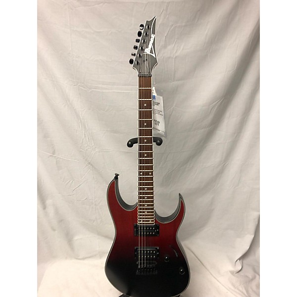 Used Ibanez RG421EX Solid Body Electric Guitar BLACK AND RED FADE