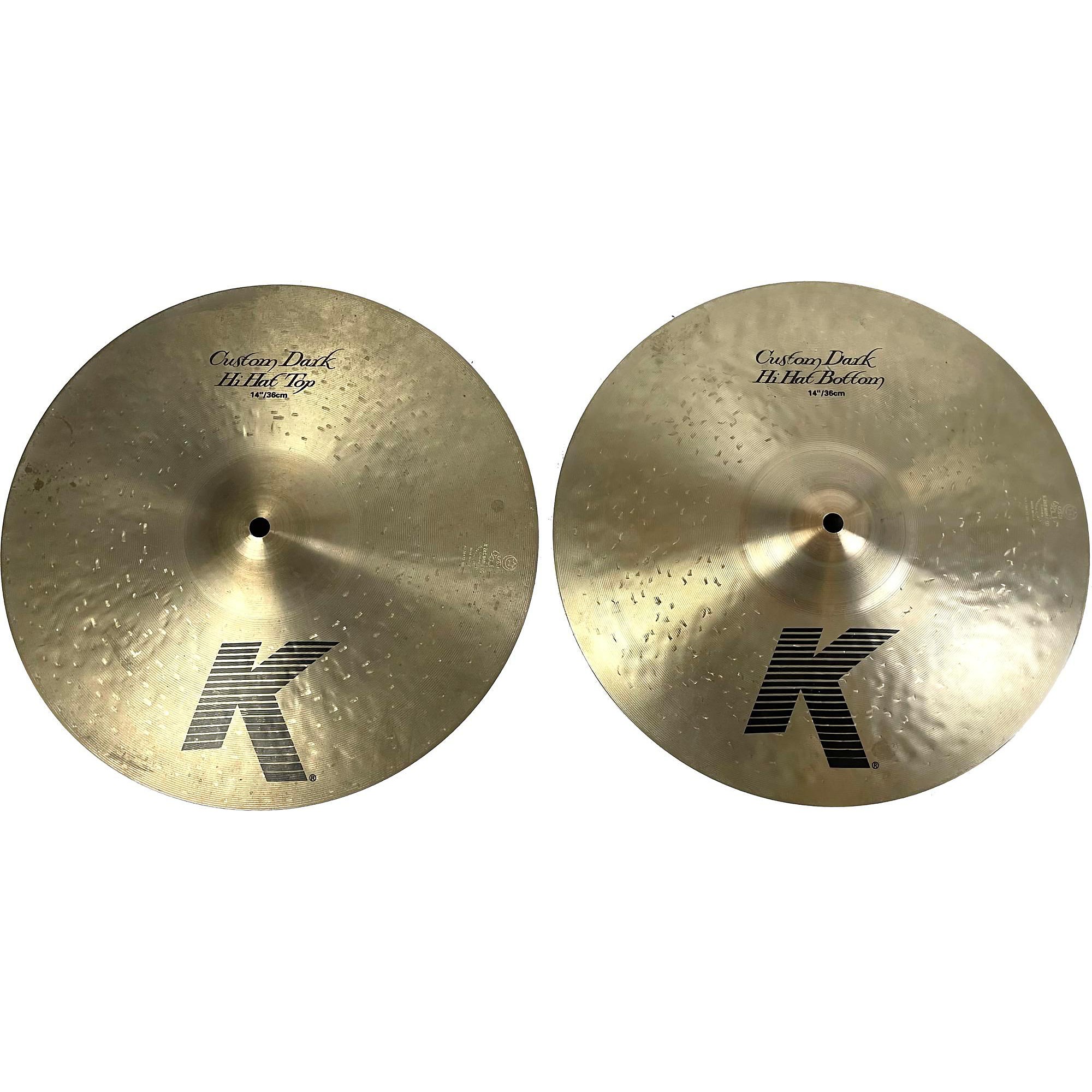 Used Zildjian 14in K Custom Dark Hi Hat Pair Cymbal | Guitar Center