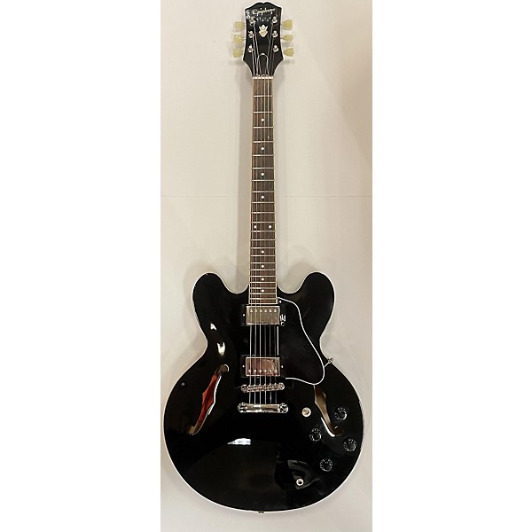 Used Epiphone ES335 Hollow Body Electric Guitar Black Guitar Center