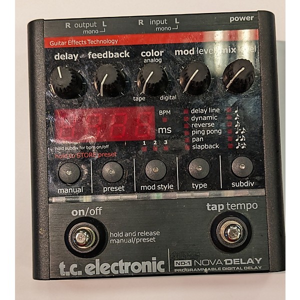 Used TC Electronic ND1 Nova Delay Effect Pedal | Guitar Center