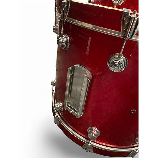 Used DW 3 Piece Collector's Series Red Sparkle Drum Kit