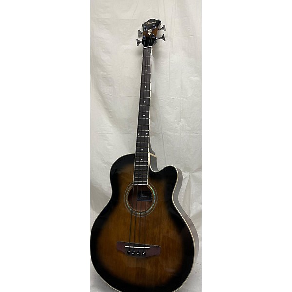 Used Ibanez AEB10E Acoustic Bass Guitar DARK VINTAGE SUNBURST Guitar