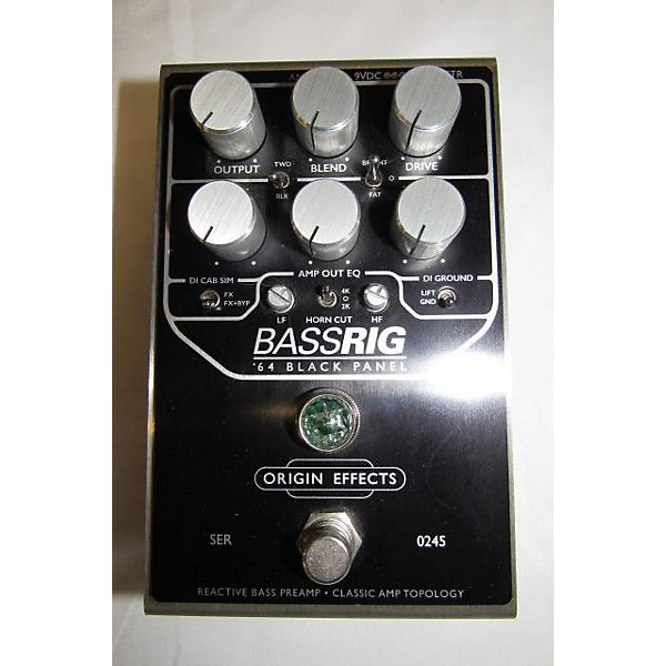 Used Used Origin Effects Bassrig '64 Black Panel Effect Pedal