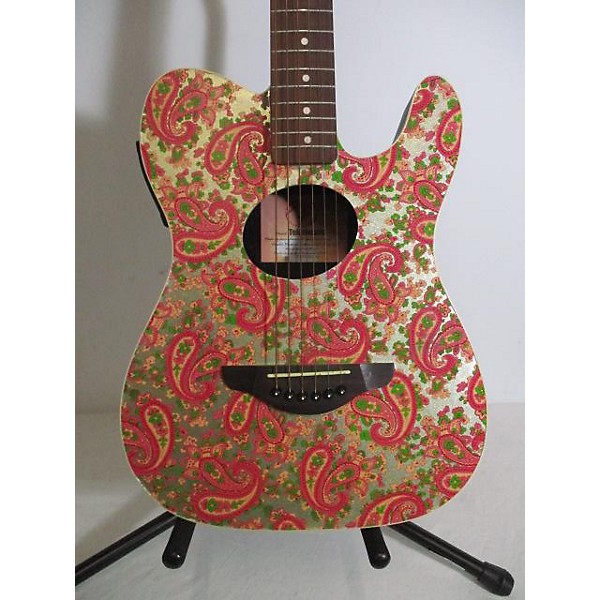 Used Fender Telecoustic Paisley Acoustic Electric Guitar