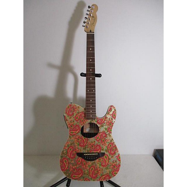 Used Fender Telecoustic Paisley Acoustic Electric Guitar