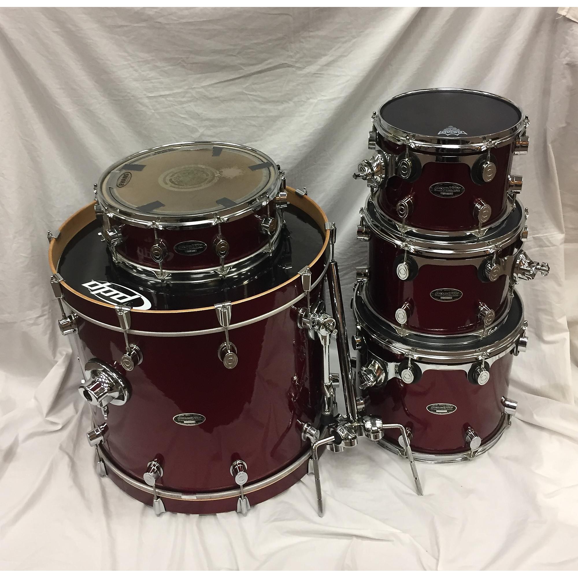 Used PDP by DW Pacific Series Drum Kit Drum Kit Candy Apple