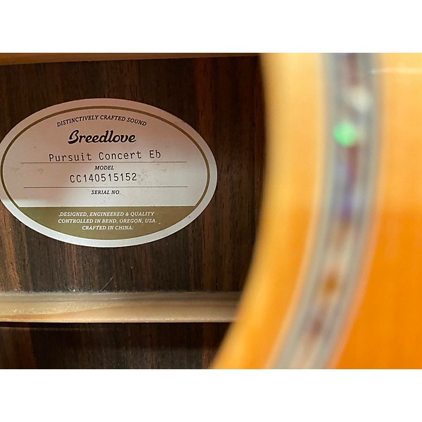 Used Breedlove Pursuit Concert Ebony Acoustic Electric Guitar