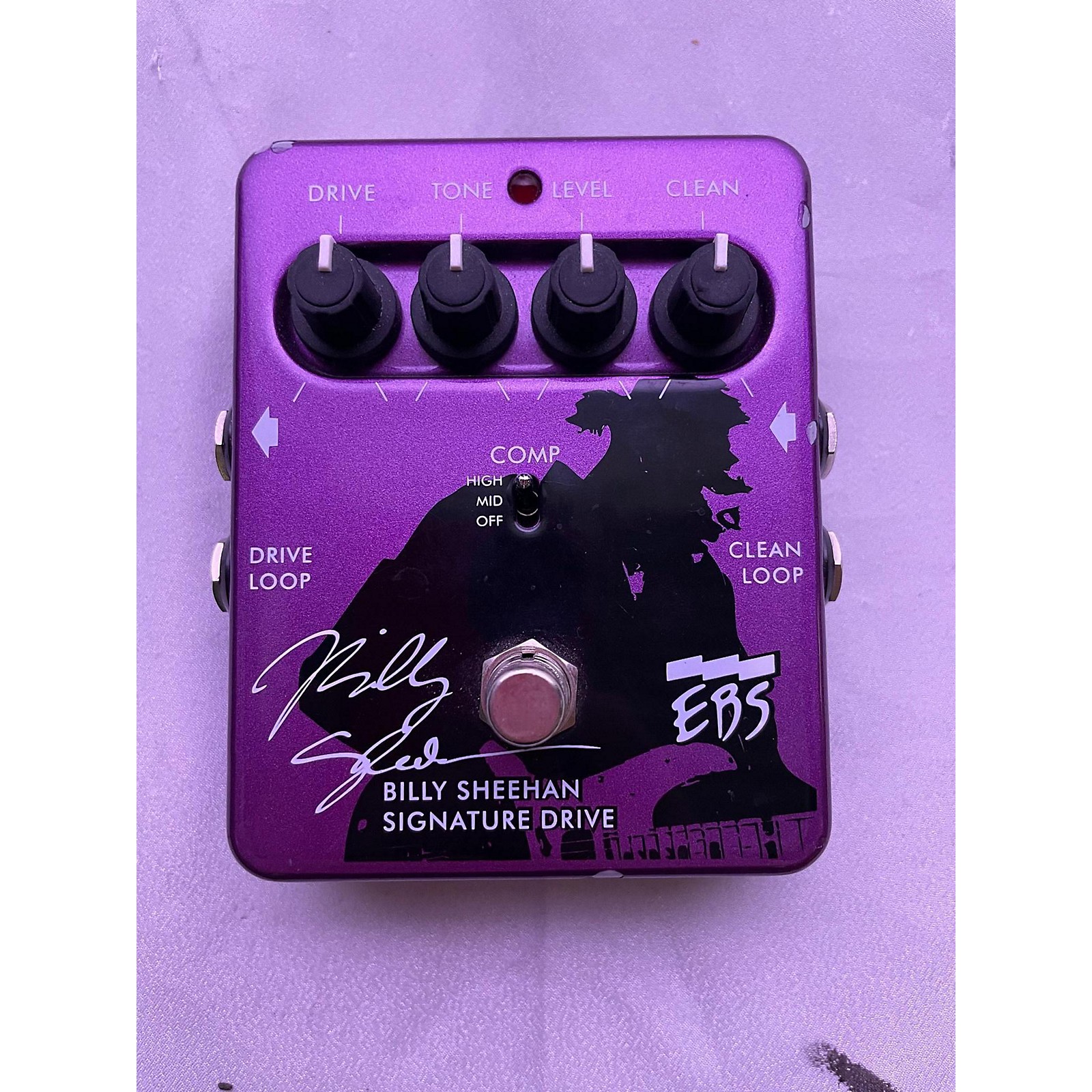 Used EBS Billy Sheehan Signature Overdrive Bass Effect Pedal 