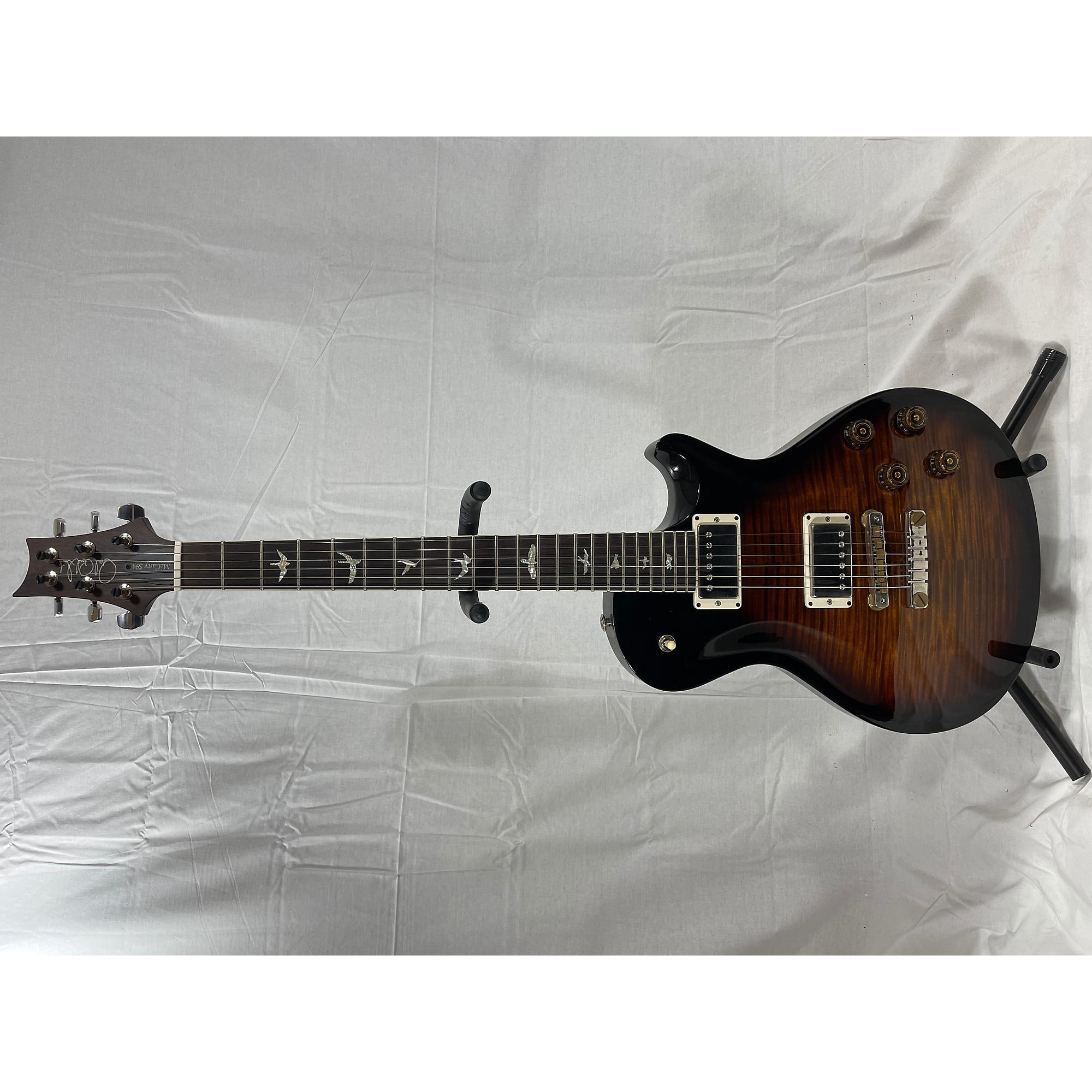 Used PRS Singlecut Mccarty 594 Brazilian Rosewood Neck Solid Body Electric  Guitar 10 top black gold burst | Guitar Center