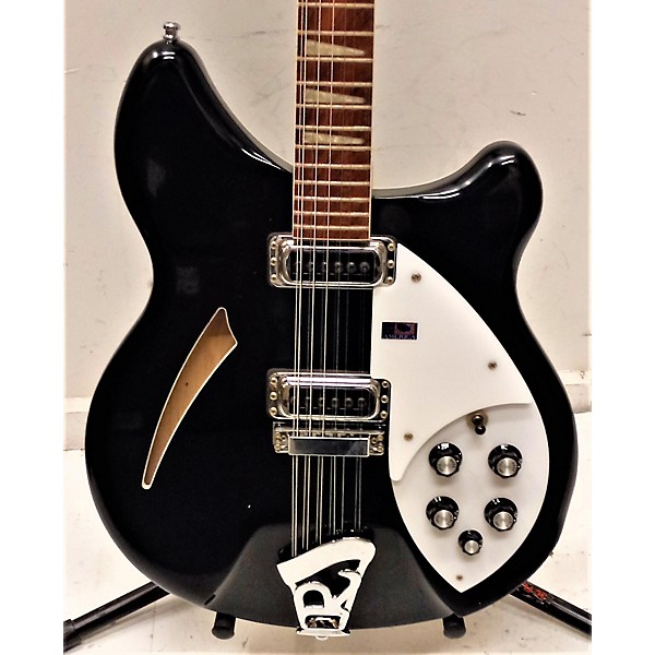 Used Rickenbacker Used Rickenbacker 360/12 Black Hollow Body Electric Guitar