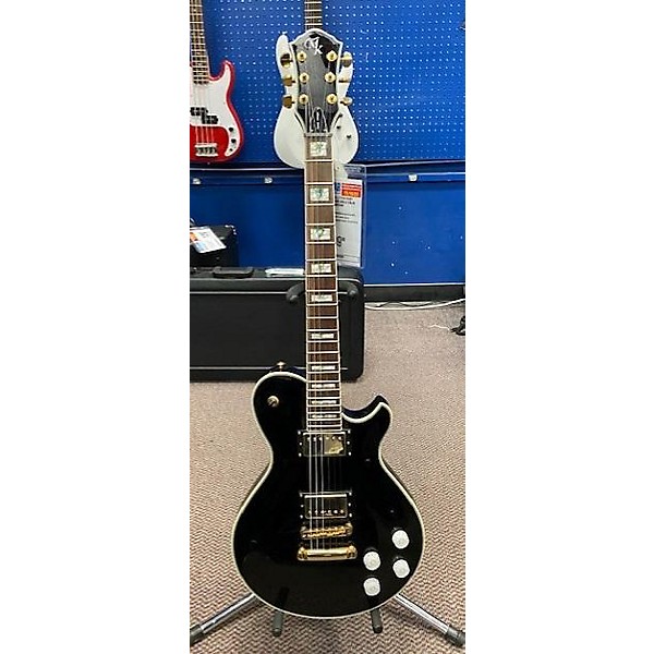 Used Michael Kelly Used Michael Kelly Patriot Vintage Black And Gold Solid Body Electric Guitar