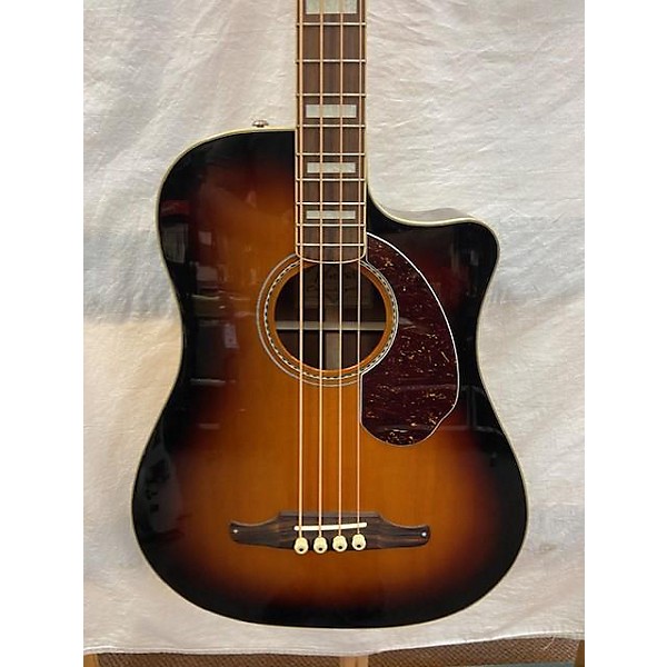 Used Fender Kingman Acoustic Electric Bass Acoustic Bass Guitar 3 Tone