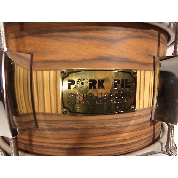 Used Remo 10X5 PORK PIE EXOTIC ROSEWOOD ZEBRAWOOD Drum