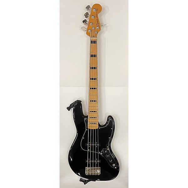Used Squier Classic Vibe 1970s Jazz Bass V Electric Bass Guitar Black