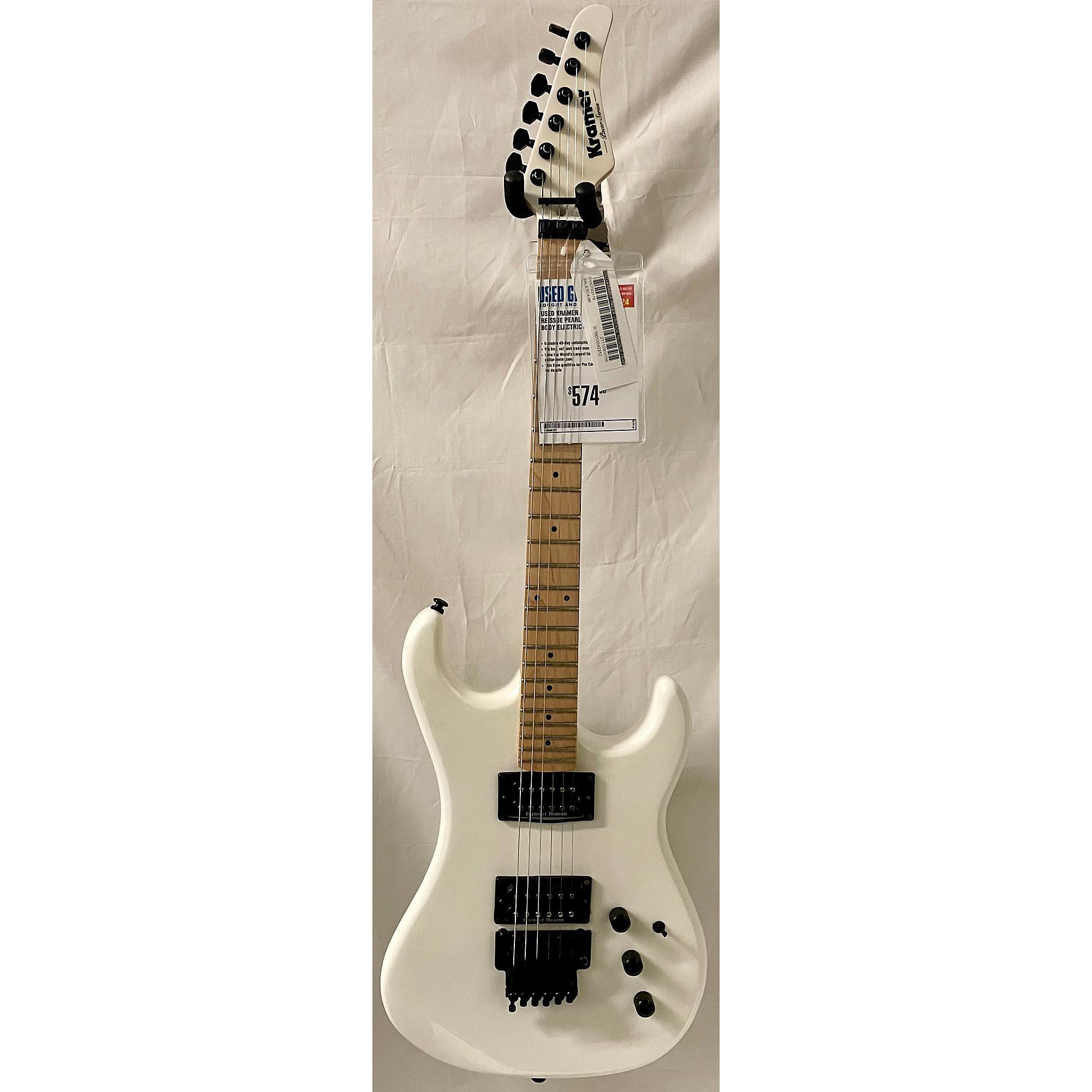 Used Kramer Pacer Vintage Reissue Solid Body Electric Guitar Pearl White |  Guitar Center