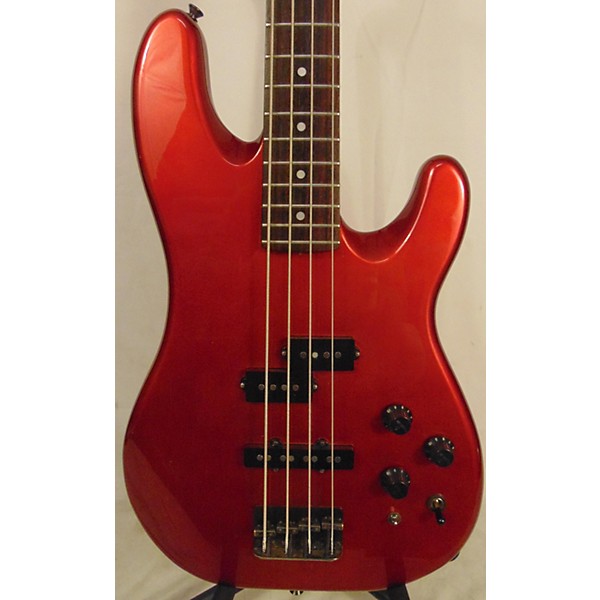 Used Fender 1987 POWER JAZZ BASS SPECIAL Electric Bass Guitar Red