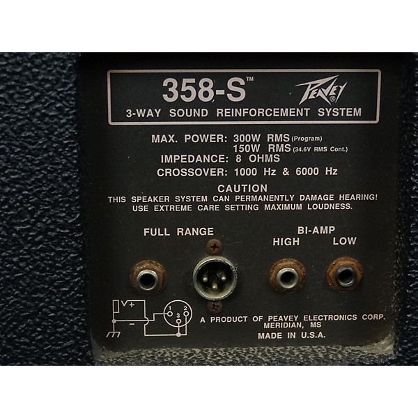 Used Peavey 358s Unpowered Speaker