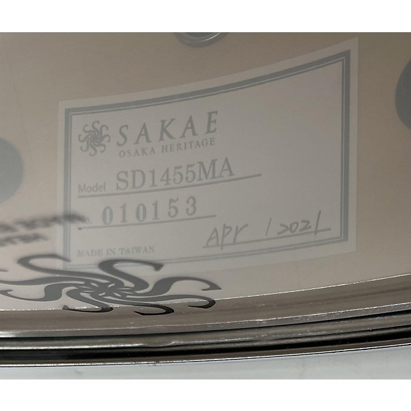 Used Sakae 5.5X14 SD1455MA Snare Drum Drum