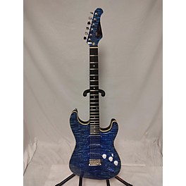 Used Tigress Used Tigress Double Cut Blue Solid Body Electric Guitar