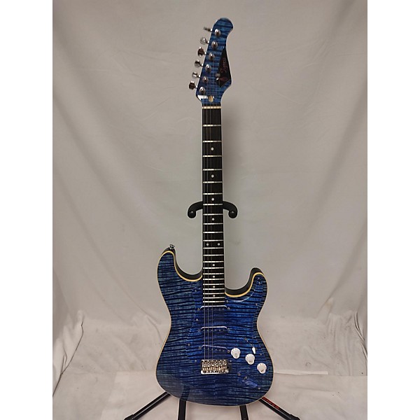 Used Used Tigress Double Cut Blue Solid Body Electric Guitar