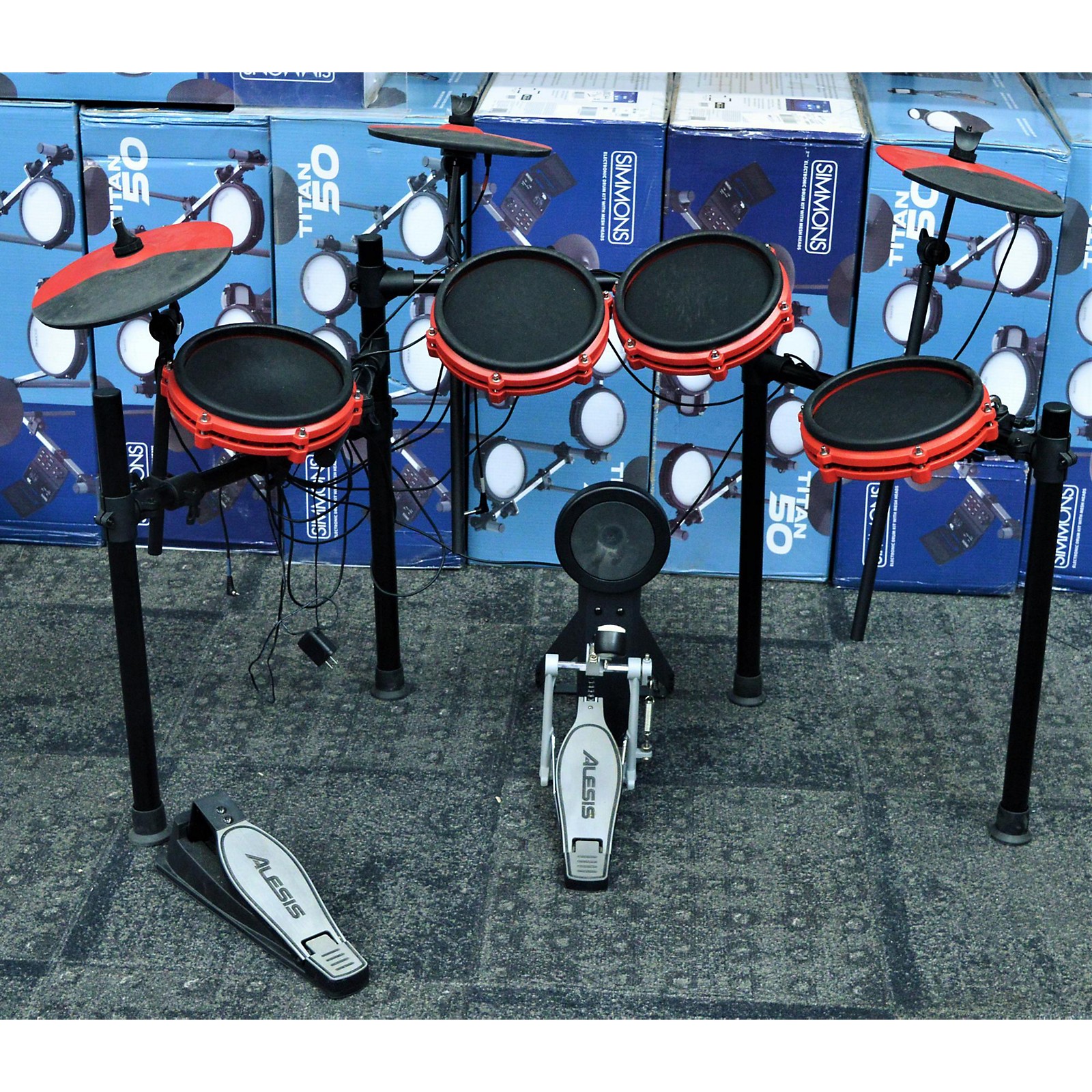 Used Alesis NITRO MESH Electric Drum Set Guitar Center